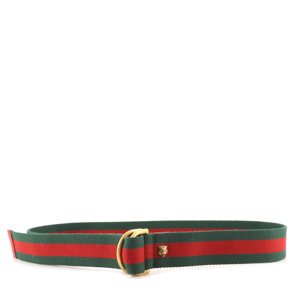 Feline Head Web Belt Canvas Wide 95