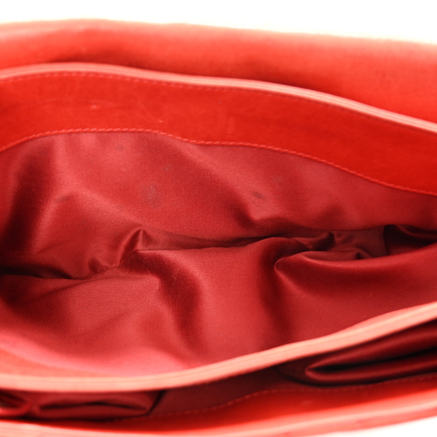 Lambskin Quilted Chanel 3 Accordion Flap Bag Red