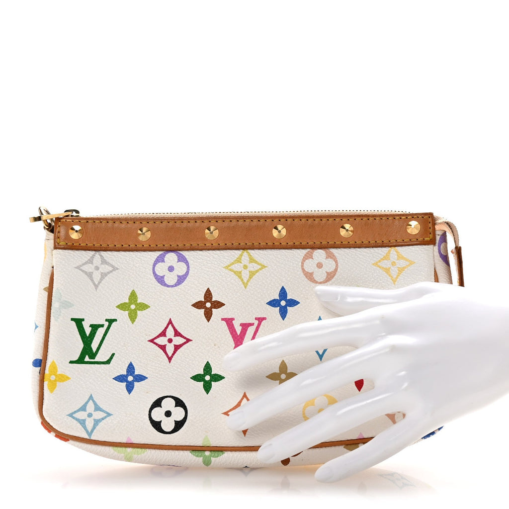 Monogram Multicolor Pochette Accessories White