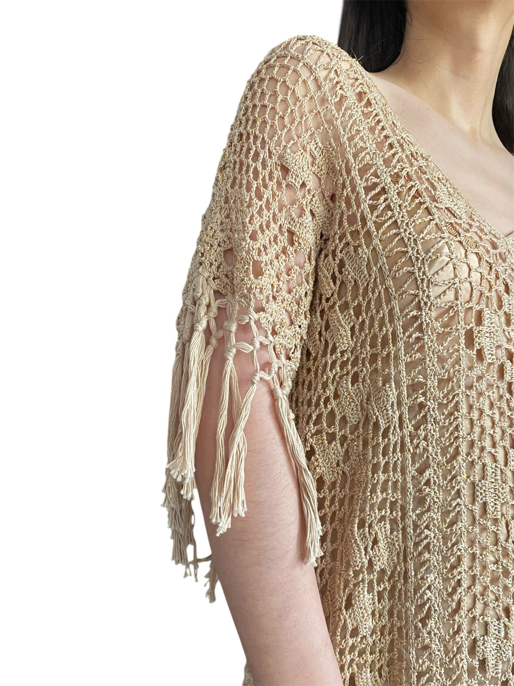 Anna Kosturova Crochet Kaftan Dress - S / M