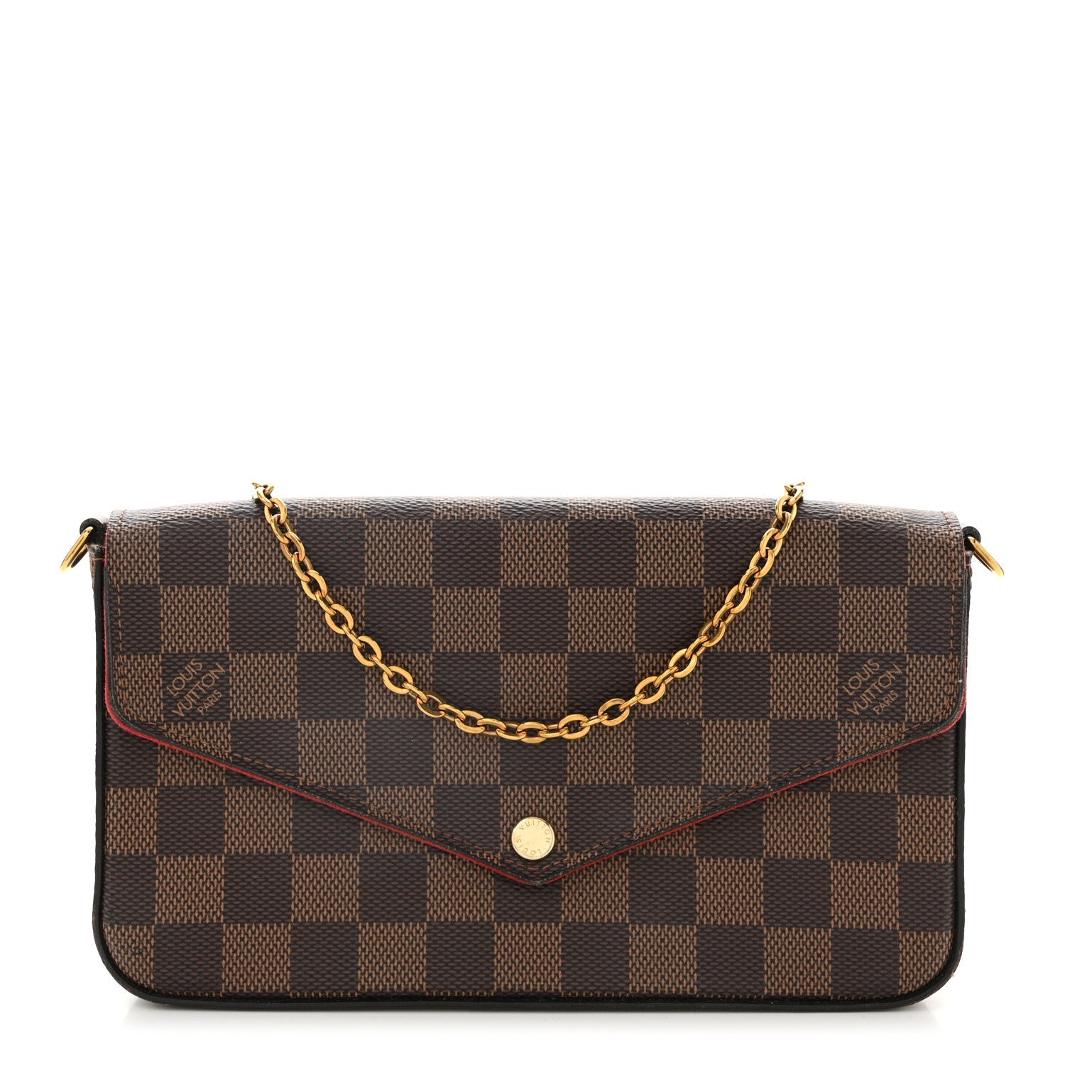 Damier Ebene Pochette Felicie Chain Wallet