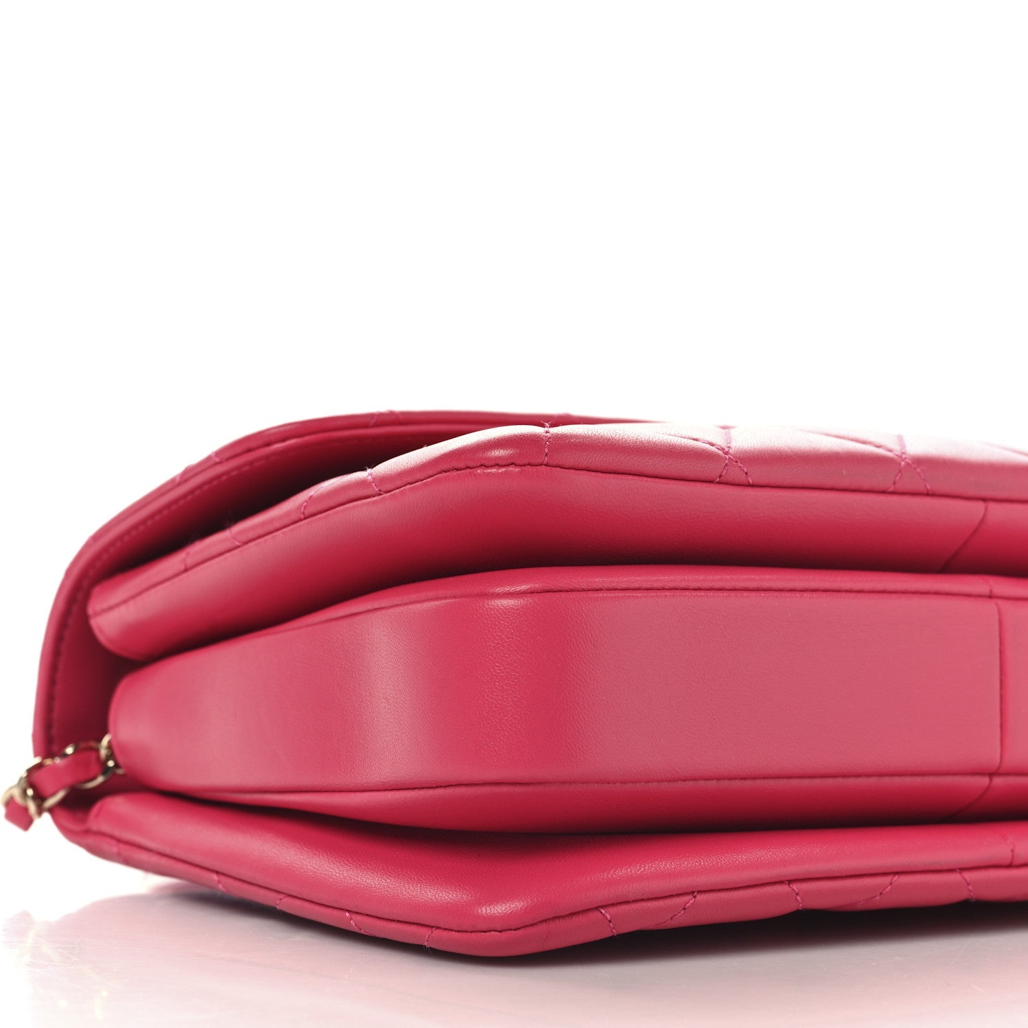 Lambskin Quilted Small Trendy CC Flap Dual Handle Bag Dark Pink
