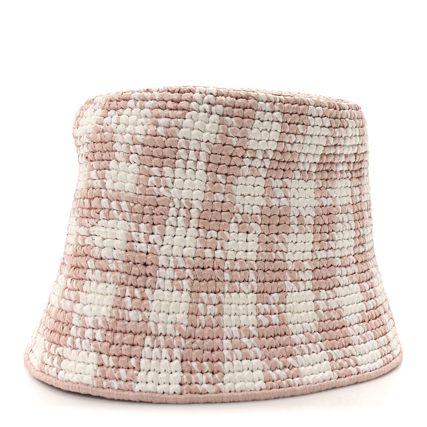 Yarn Raffia Effect Crochet Triangle Bucket Hat M Alabastro