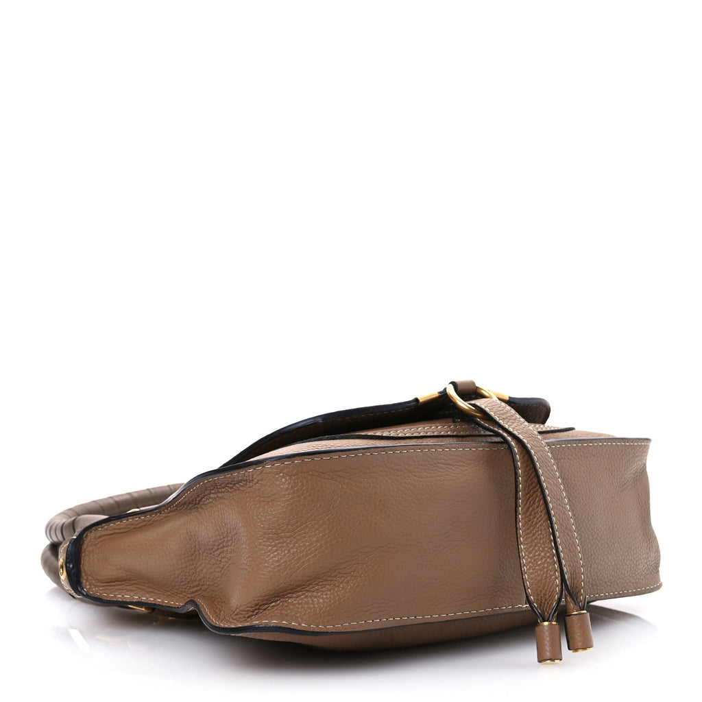Calfskin Small Marcie Satchel Tan