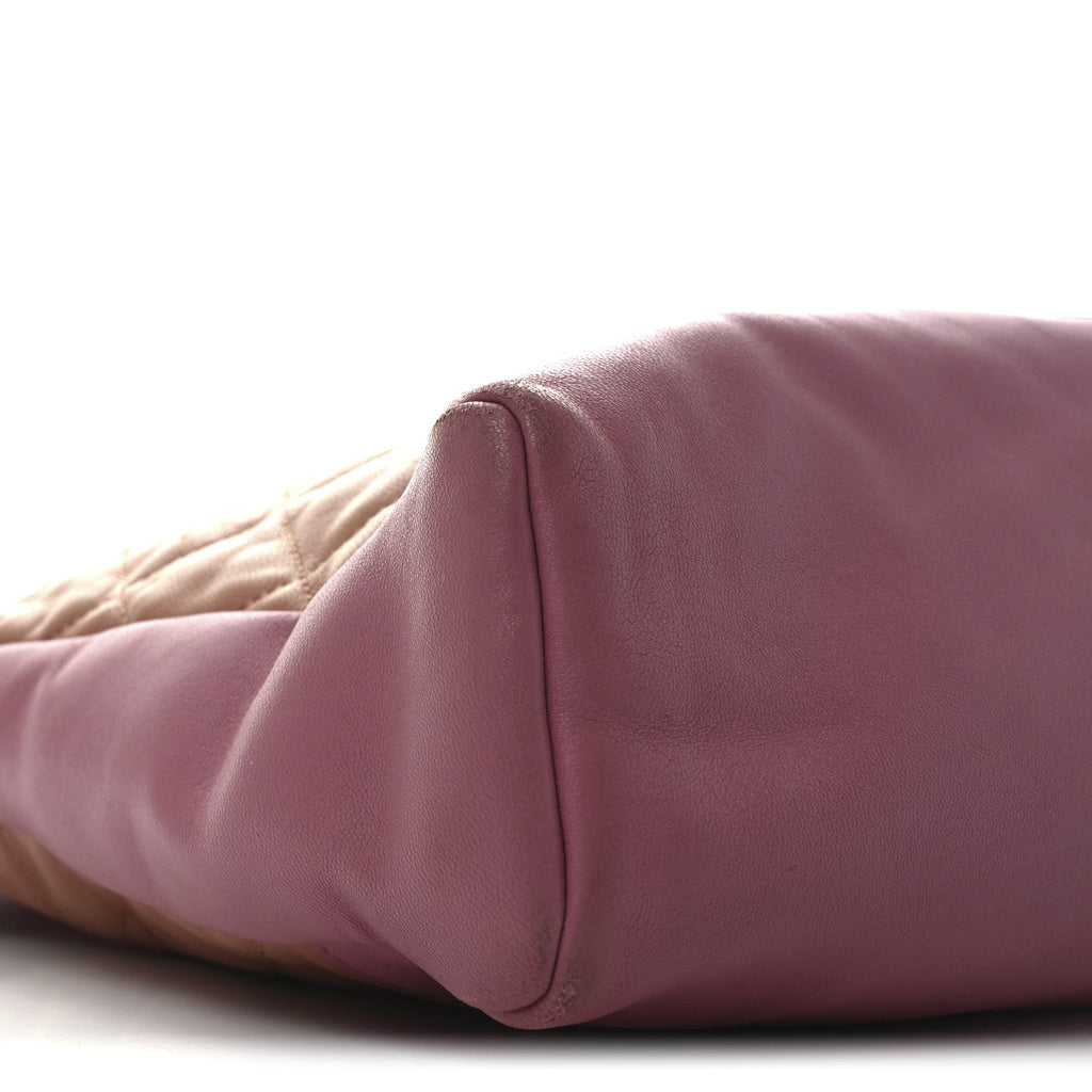 Lambskin Quilted Large 31 Shopping Bag Pink Beige