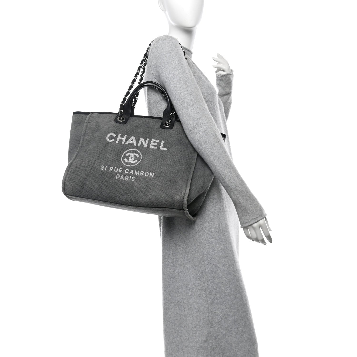 Canvas Medium Deauville Tote Grey