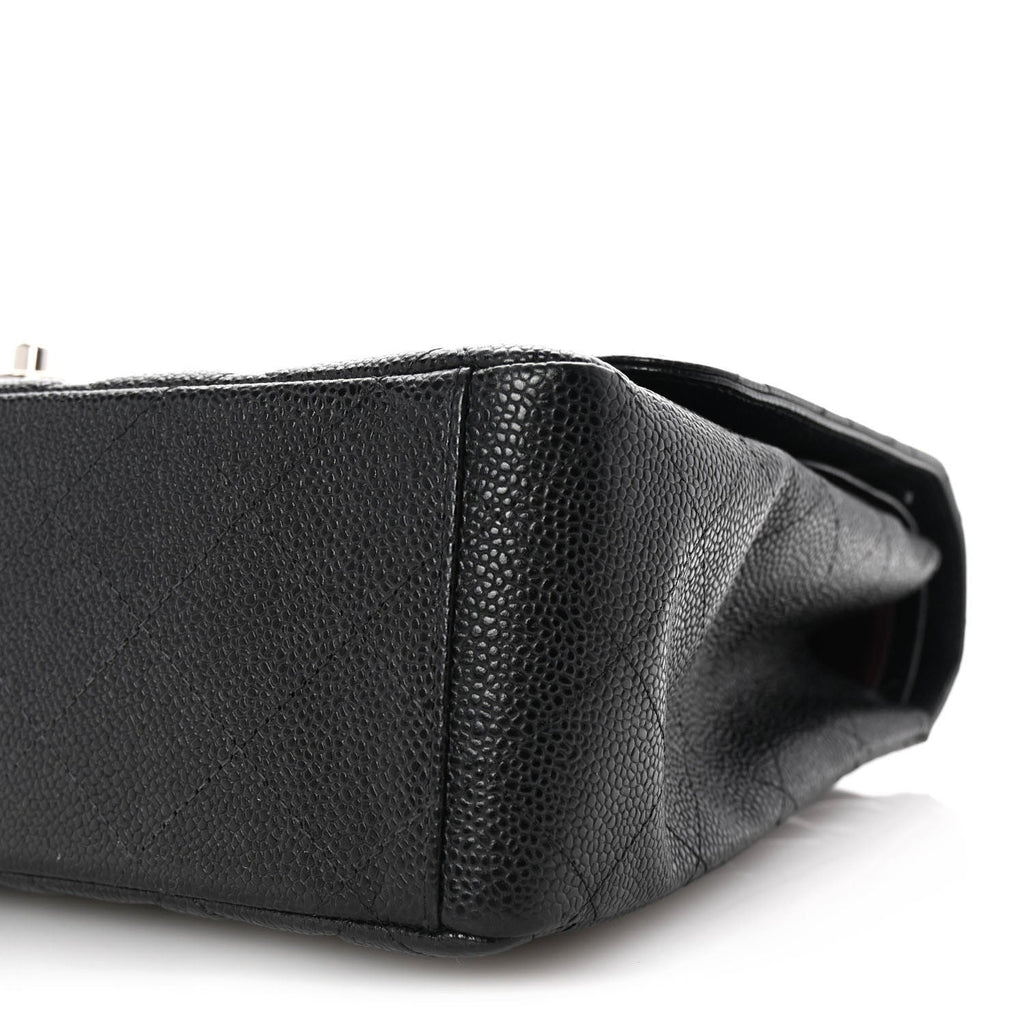 Caviar Quilted Maxi Double Flap Black