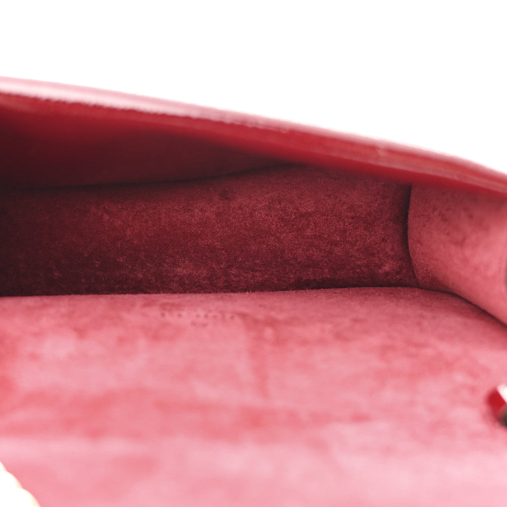 Crinkled Patent Mini Dionysus Shoulder Bag Rosso Ancora Red