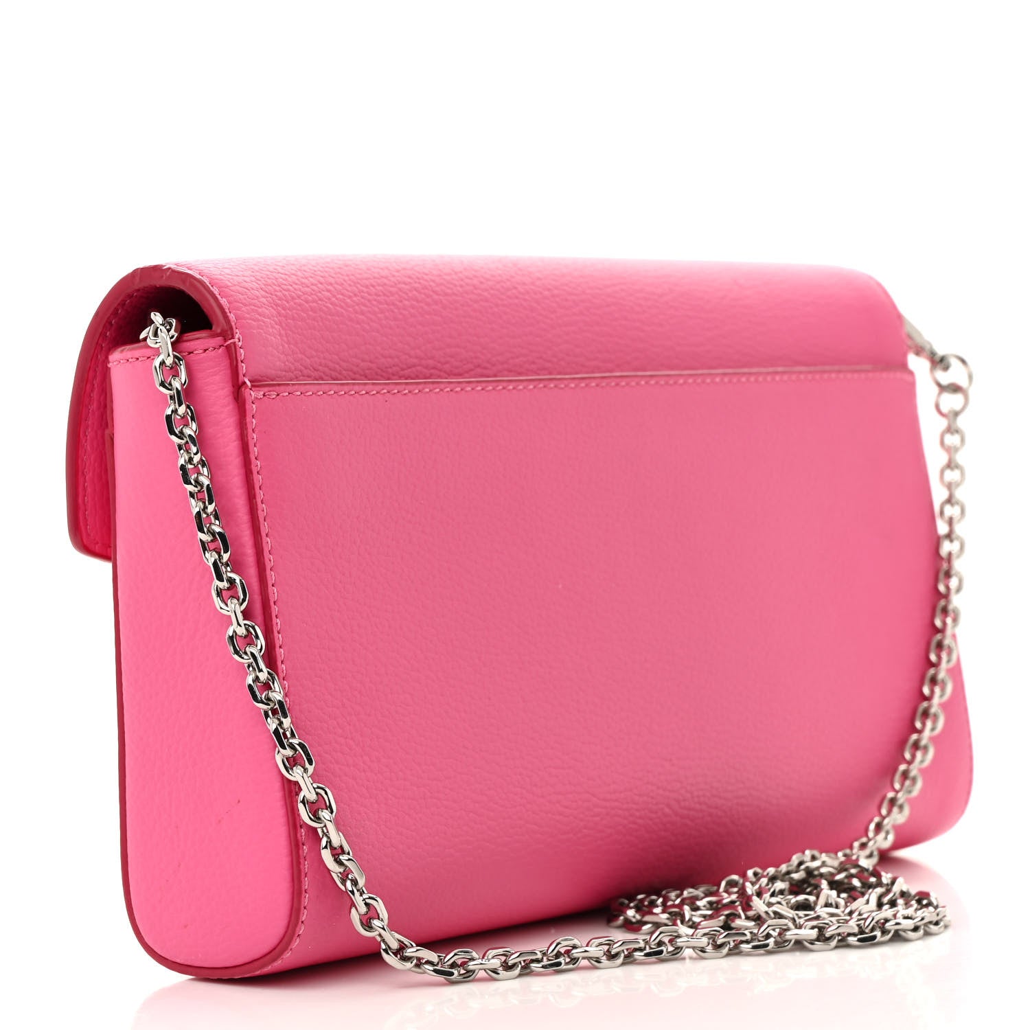 Calfskin Large Patricia Wallet On Chain Pink