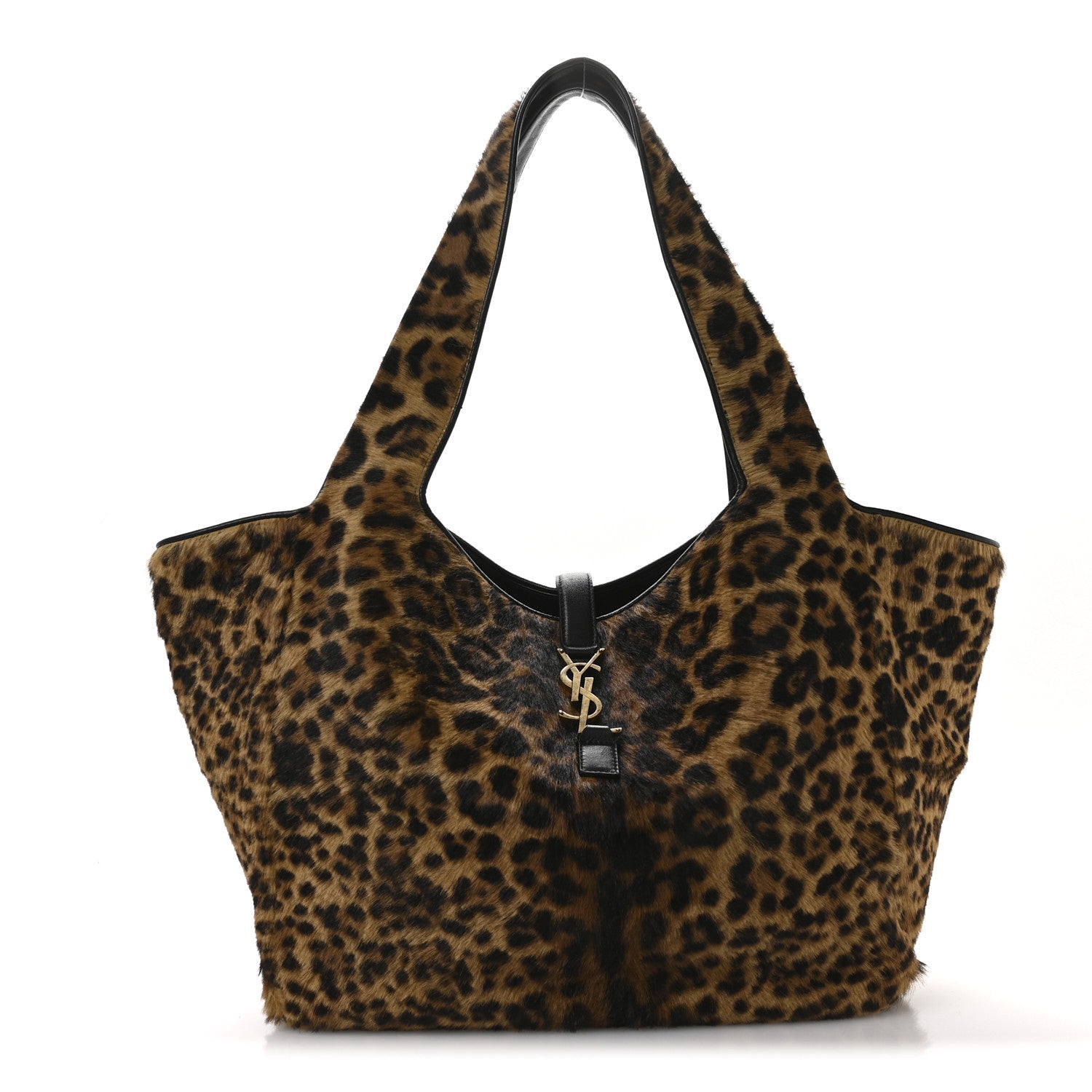 Pony Hair Nappa Leopard Print Le 5 A 7 Bea Tote Earth Black