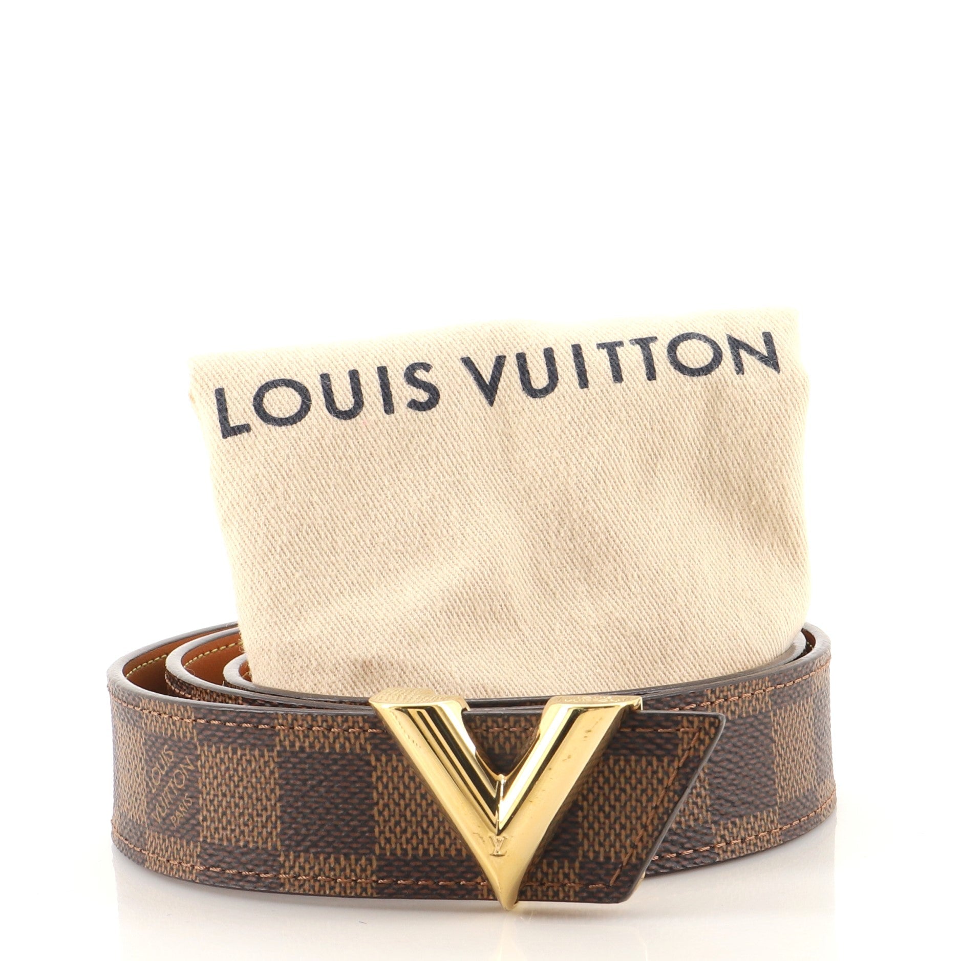 Essential V Belt Damier Medium 80