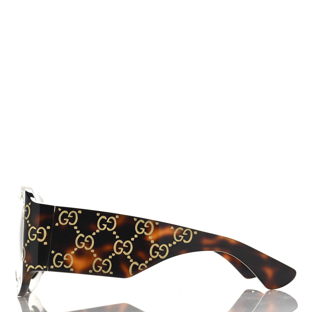 Acetate Monogram Shield Sunglasses GG0983S Havana