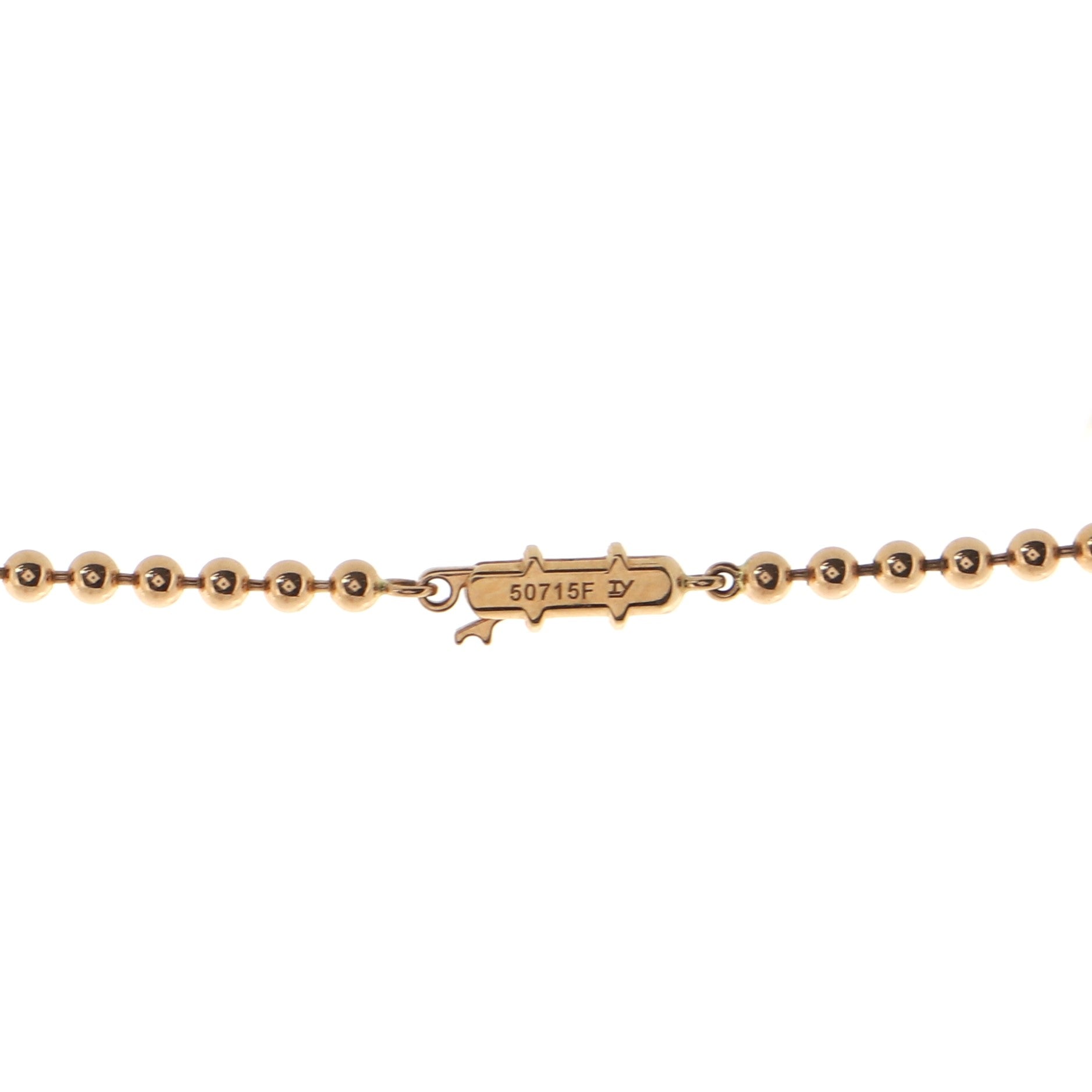 Evasions Joaillieres Lariat Necklace 18K Rose Gold with Pink Opal, Onyx and Diamonds