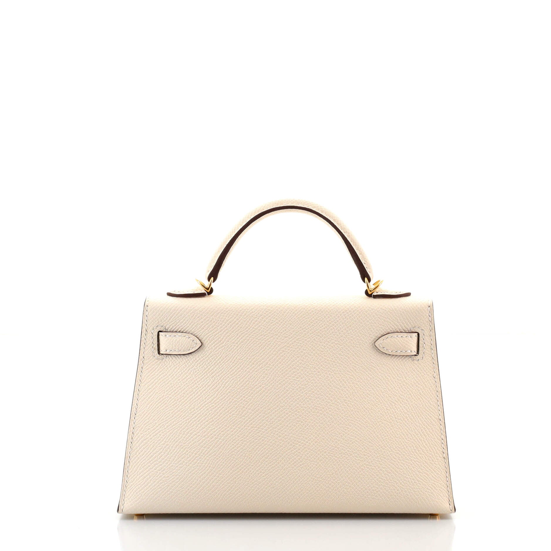 Kelly Mini II Handbag Nata Epsom with Gold Hardware 20
