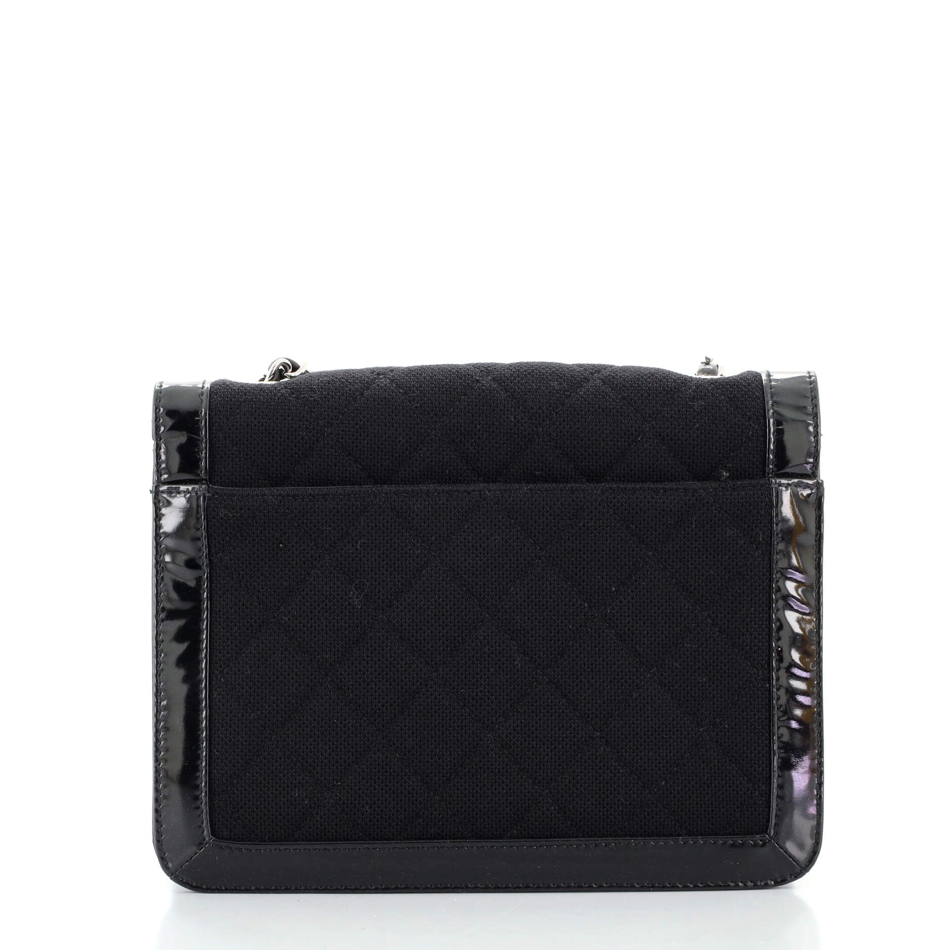 Reissue Flap Bag Quilted Jersey with Patent Mini