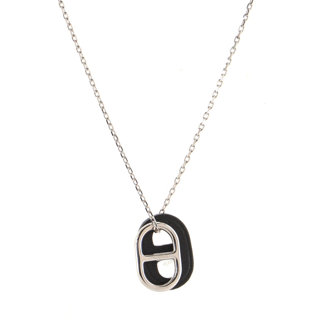 O'Maillon Pendent Necklace Metal and Leather