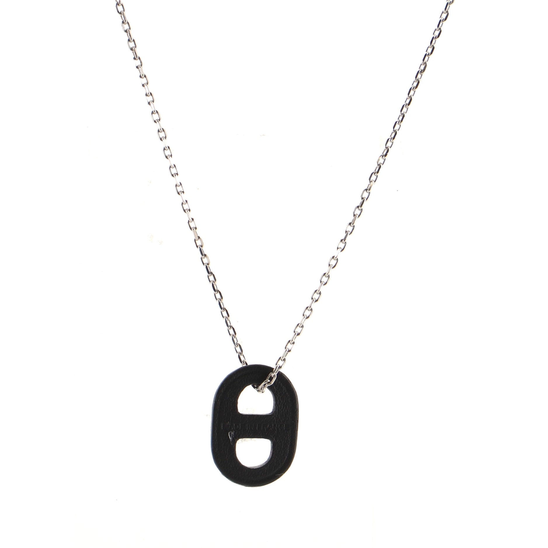 O'Maillon Pendent Necklace Metal and Leather