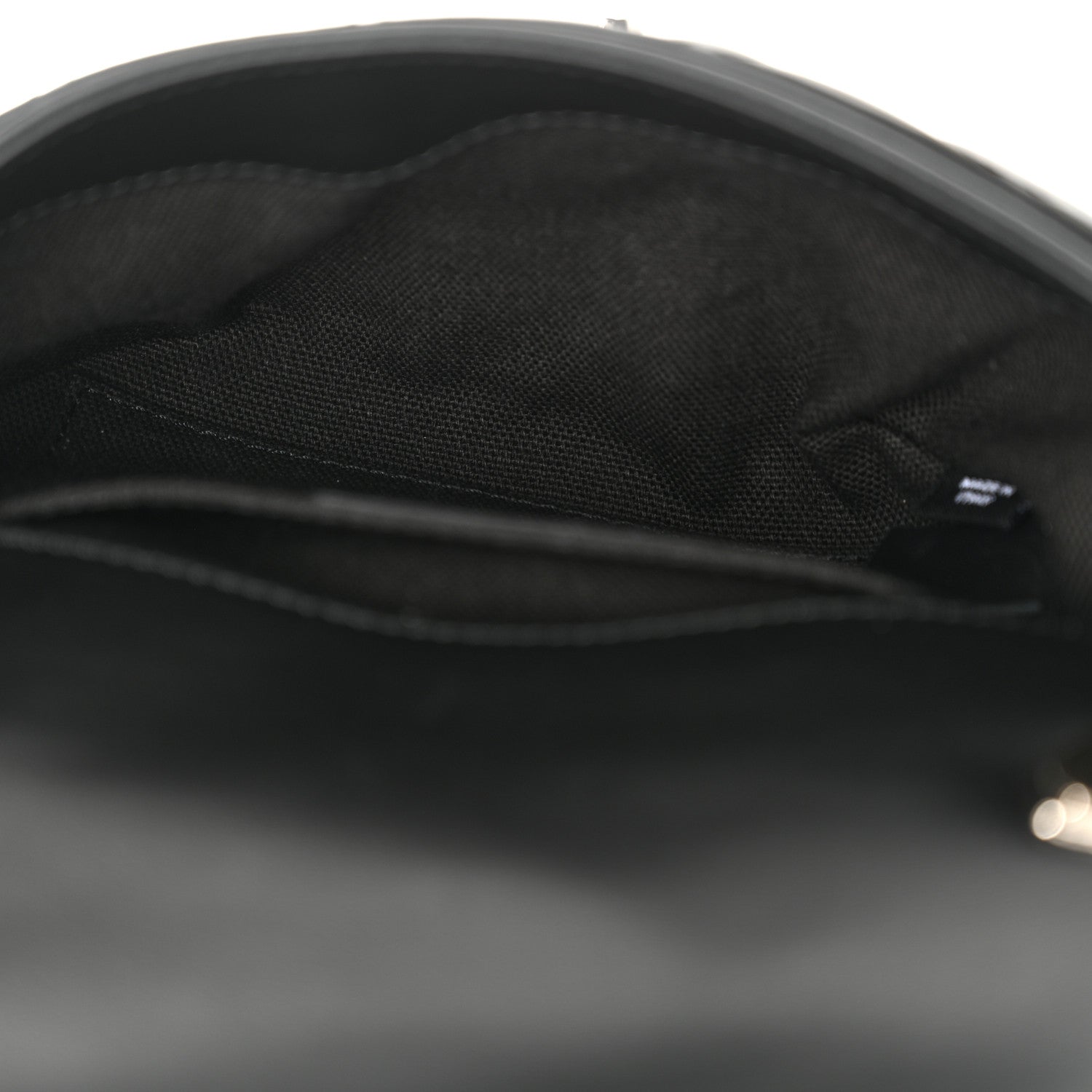 Calfskin Quilted CC Uniform Flap Belt Bag Black
