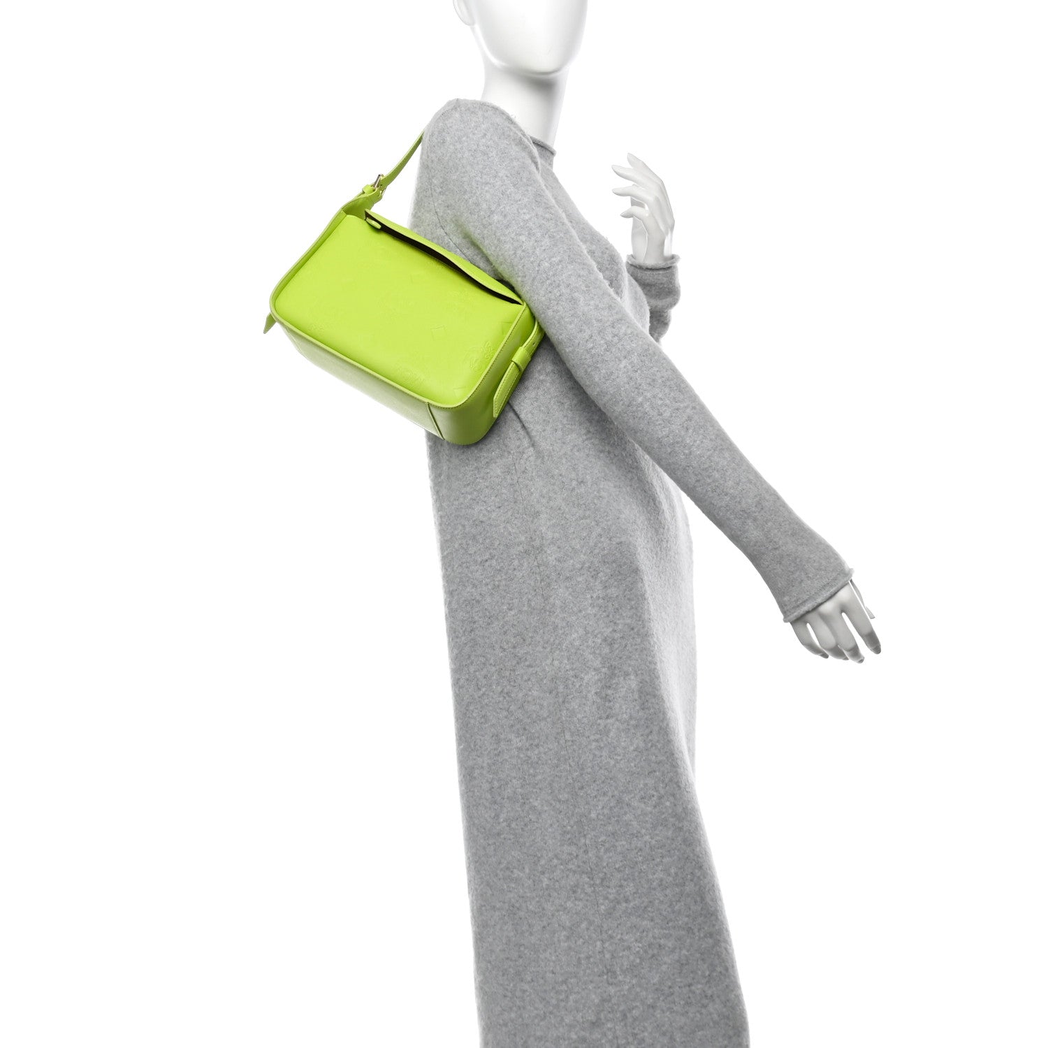 Calfskin Ottomar Small Aren Flap Hobo Acid Green
