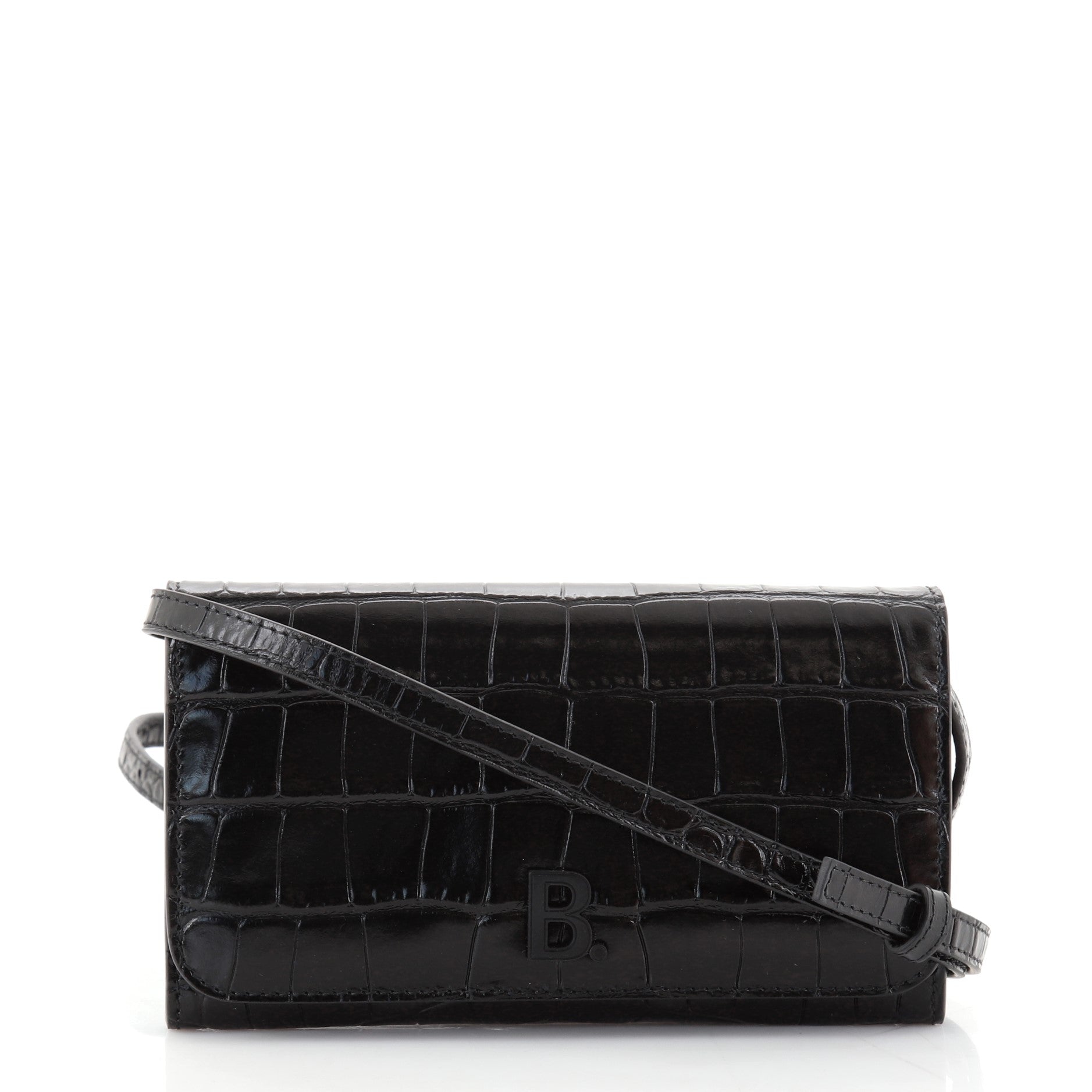 Touch B. Crossbody Bag Crocodile Embossed Leather Mini