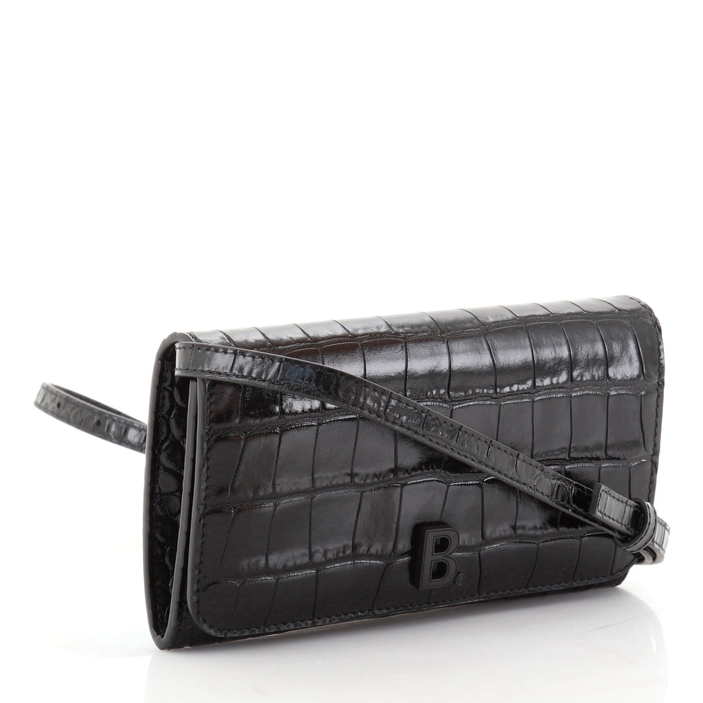 Touch B. Crossbody Bag Crocodile Embossed Leather Mini