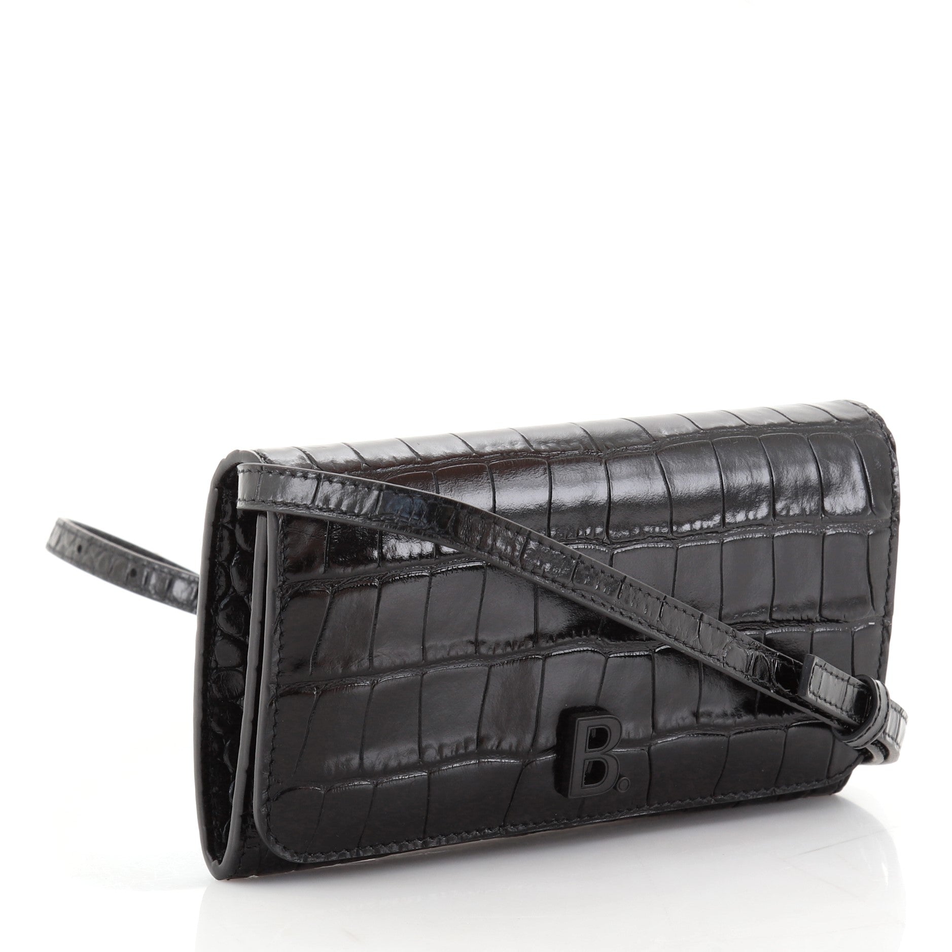 Touch B. Crossbody Bag Crocodile Embossed Leather Mini