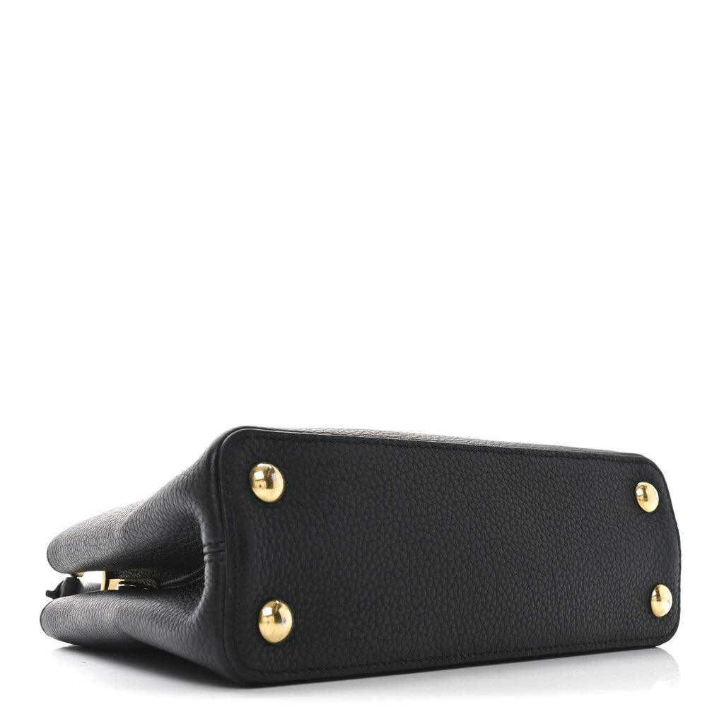 Taurillon Malachite Effect BB Capucines Black