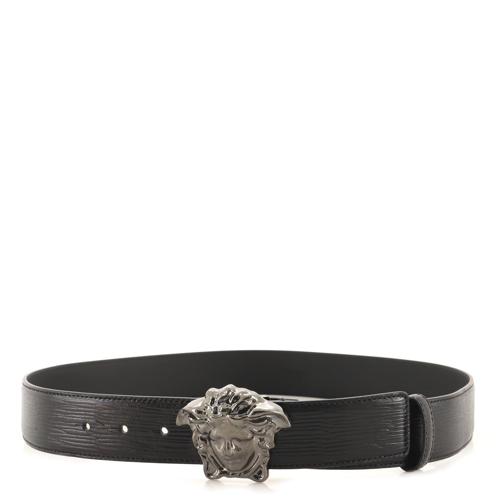 Medusa Buckle Belt Leather Wide 90