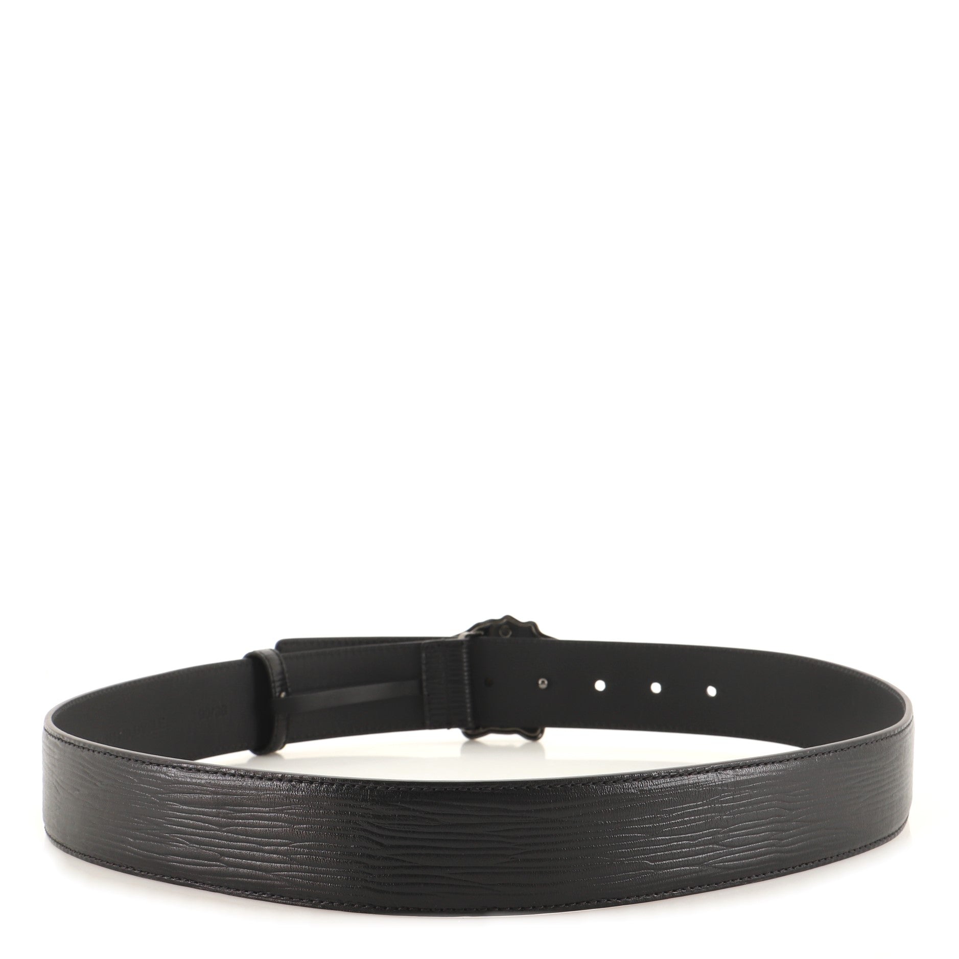 Medusa Buckle Belt Leather Wide 90