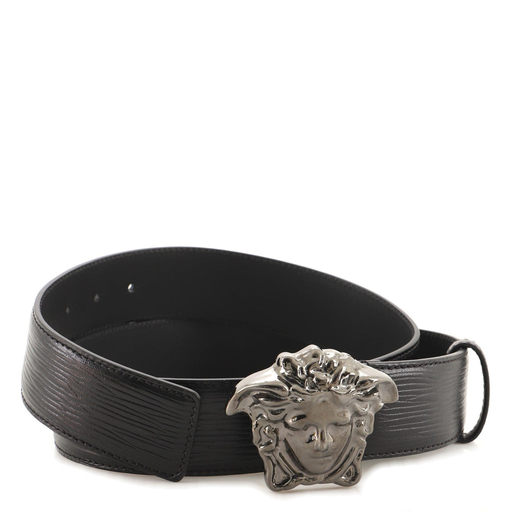 Medusa Buckle Belt Leather Wide 90