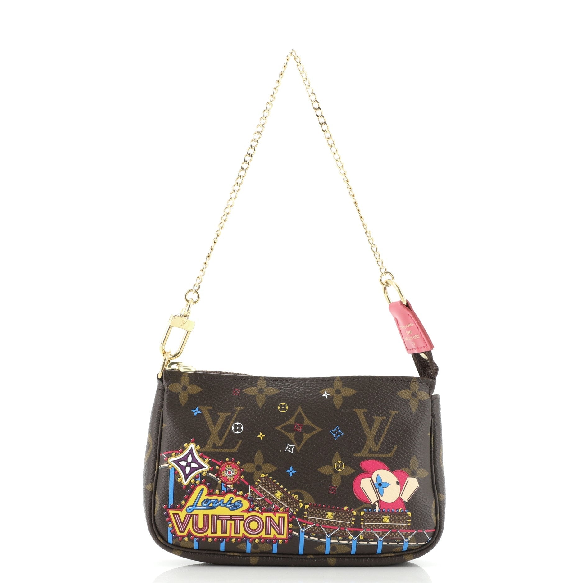 Pochette Accessoires Limited Edition Vivienne Xmas Monogram Canvas Mini