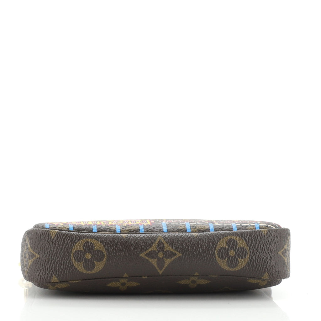 Pochette Accessoires Limited Edition Vivienne Xmas Monogram Canvas Mini