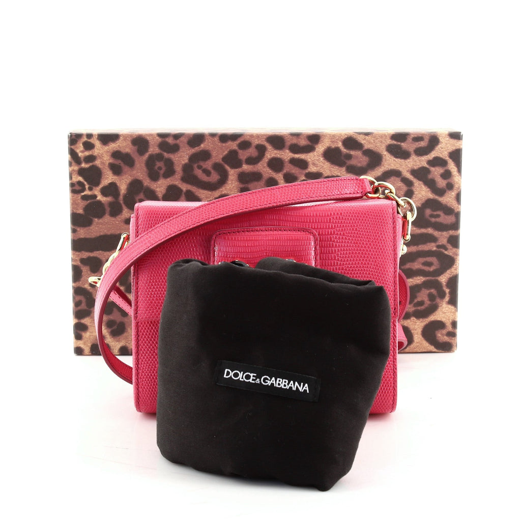 Millennials Shoulder Bag Embellished Lizard Embossed Leather Mini