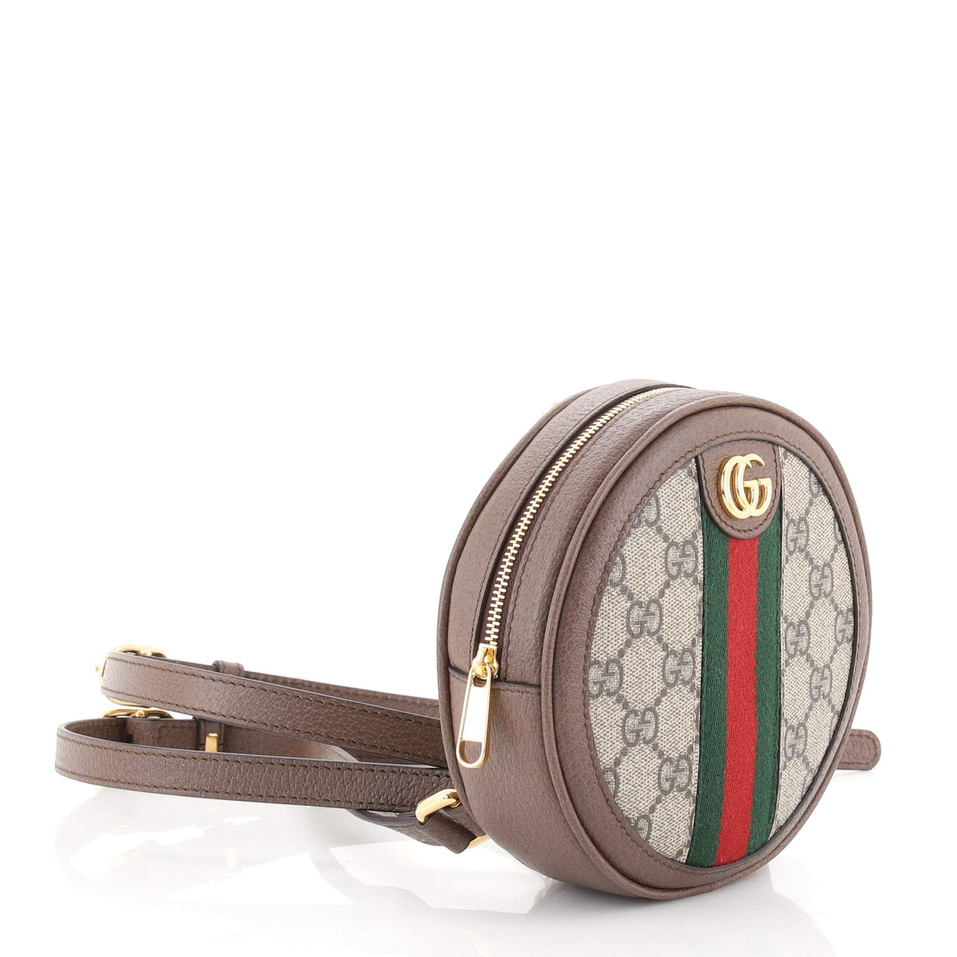 Ophidia Round Backpack GG Coated Canvas Mini