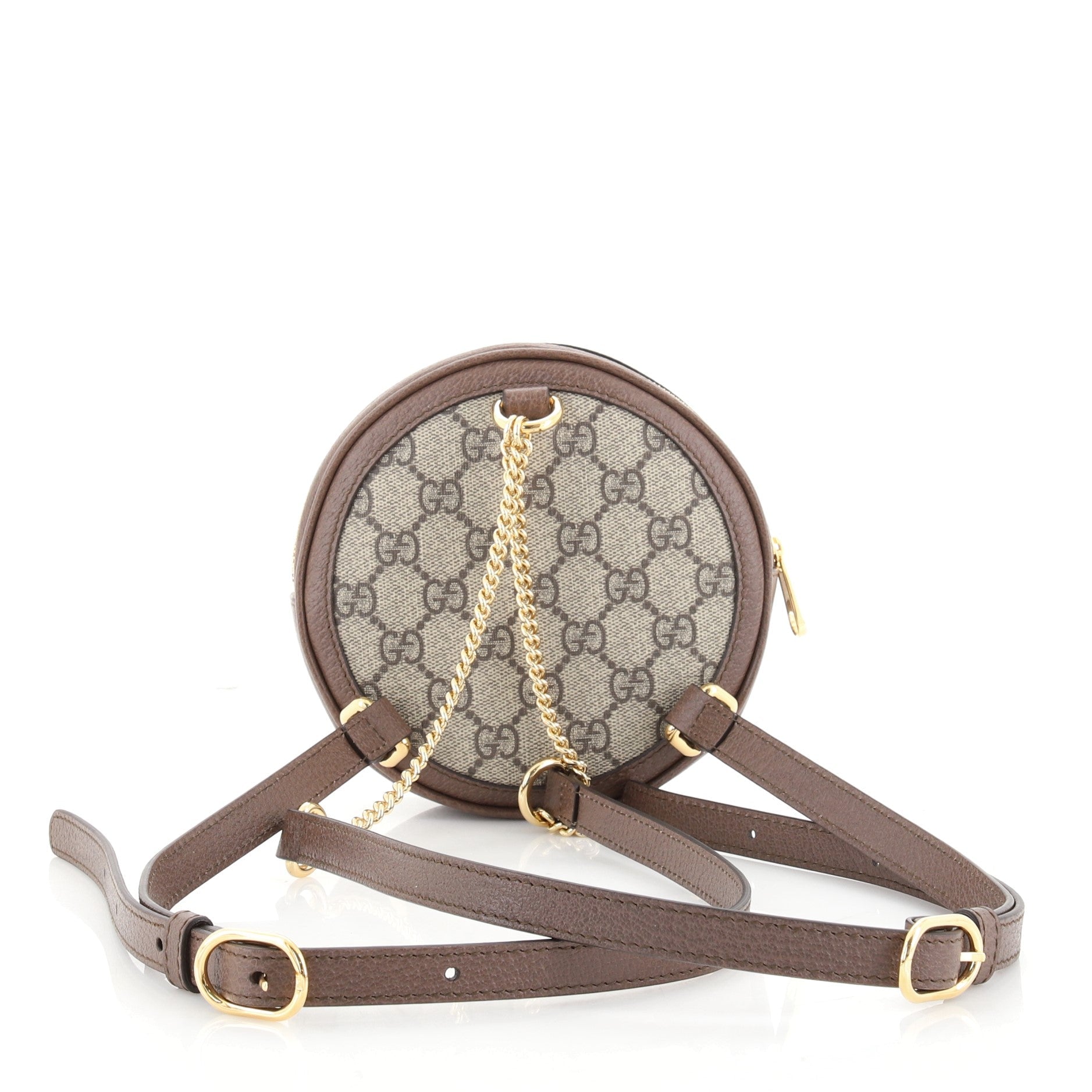 Ophidia Round Backpack GG Coated Canvas Mini