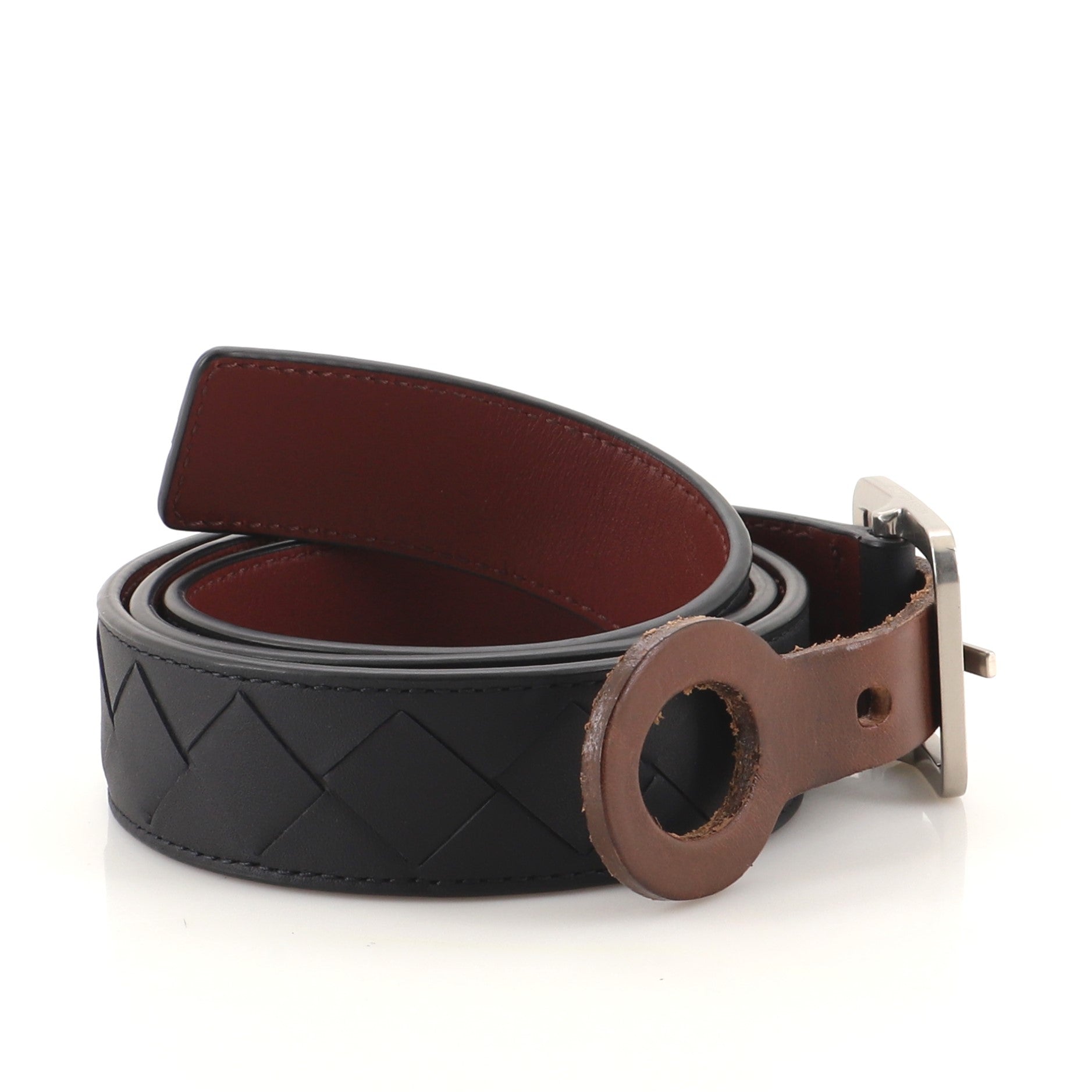 Buckle Belt Intrecciato Nappa Wide 85