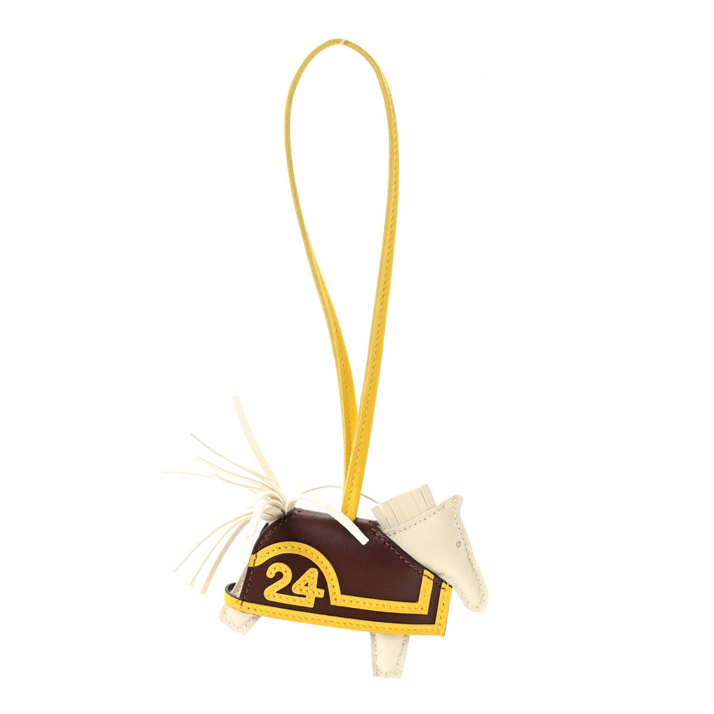 Milo Lambskin Grigri Rodeo Robeo 24 Bag Charm PM Craie Terre Jaune De Naples