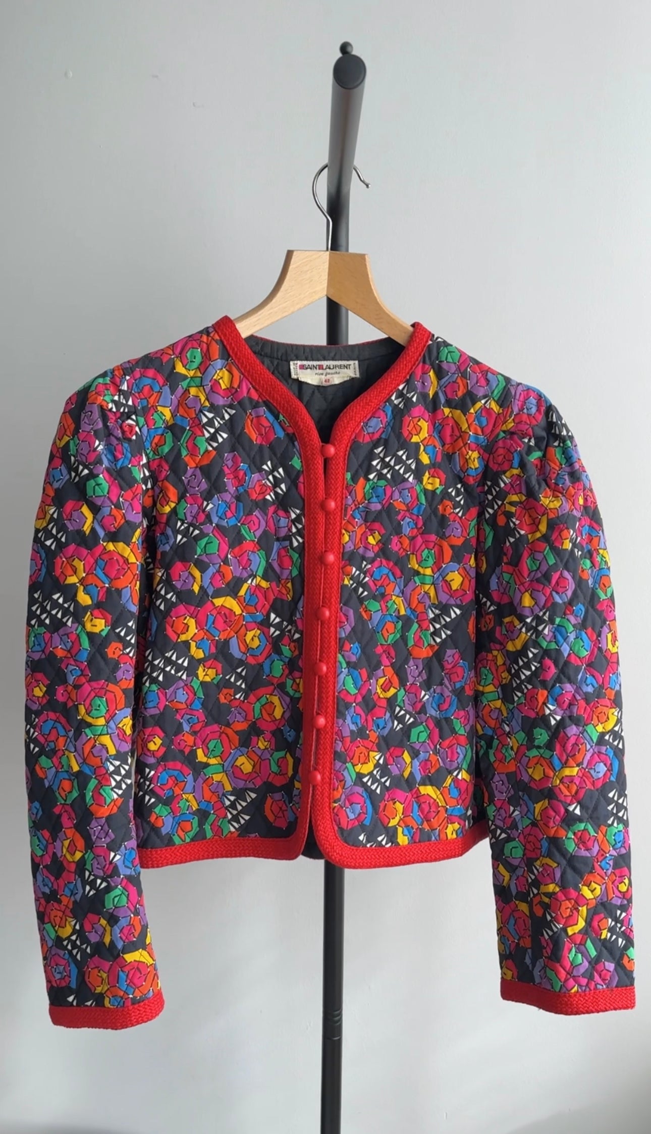 Yves Saint Laurent Rive Gauche Vintage 1980's Multicolour Quilt Jacket