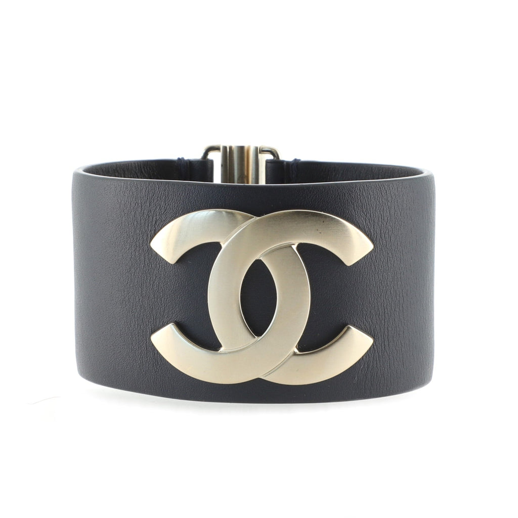 CC Cuff Bracelet Leather with Metal