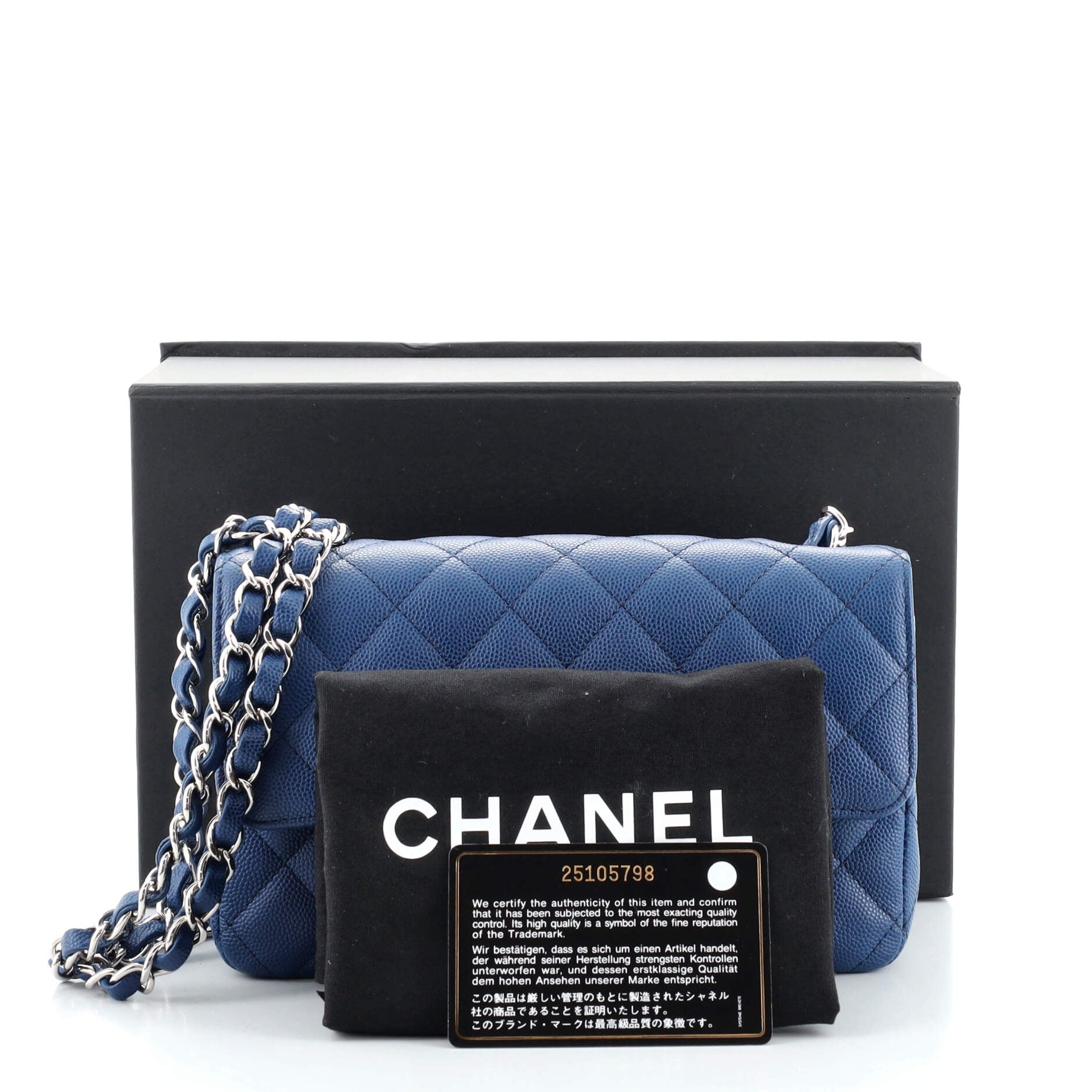 Classic Single Flap Bag Quilted Caviar Mini