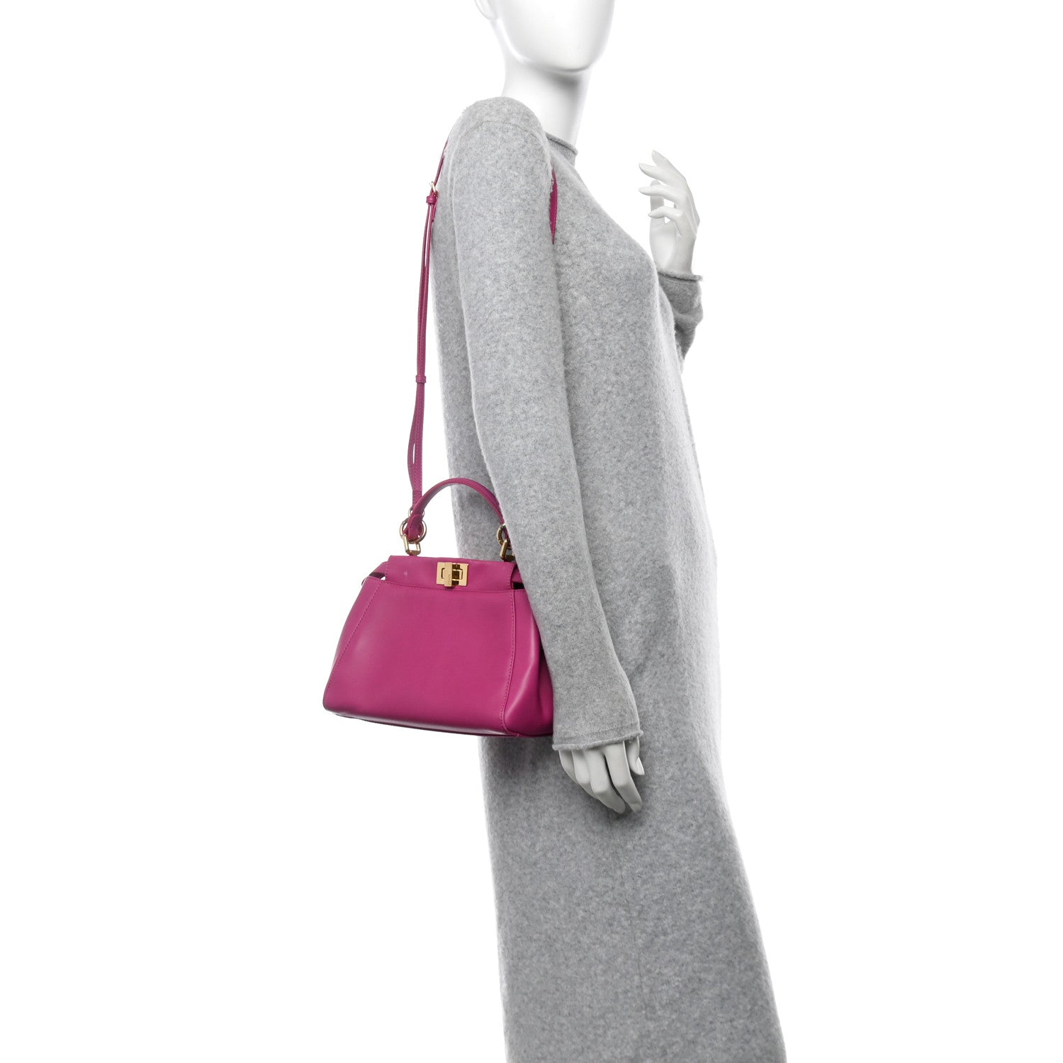 Nappa Mini Peekaboo Iconic Satchel Magenta