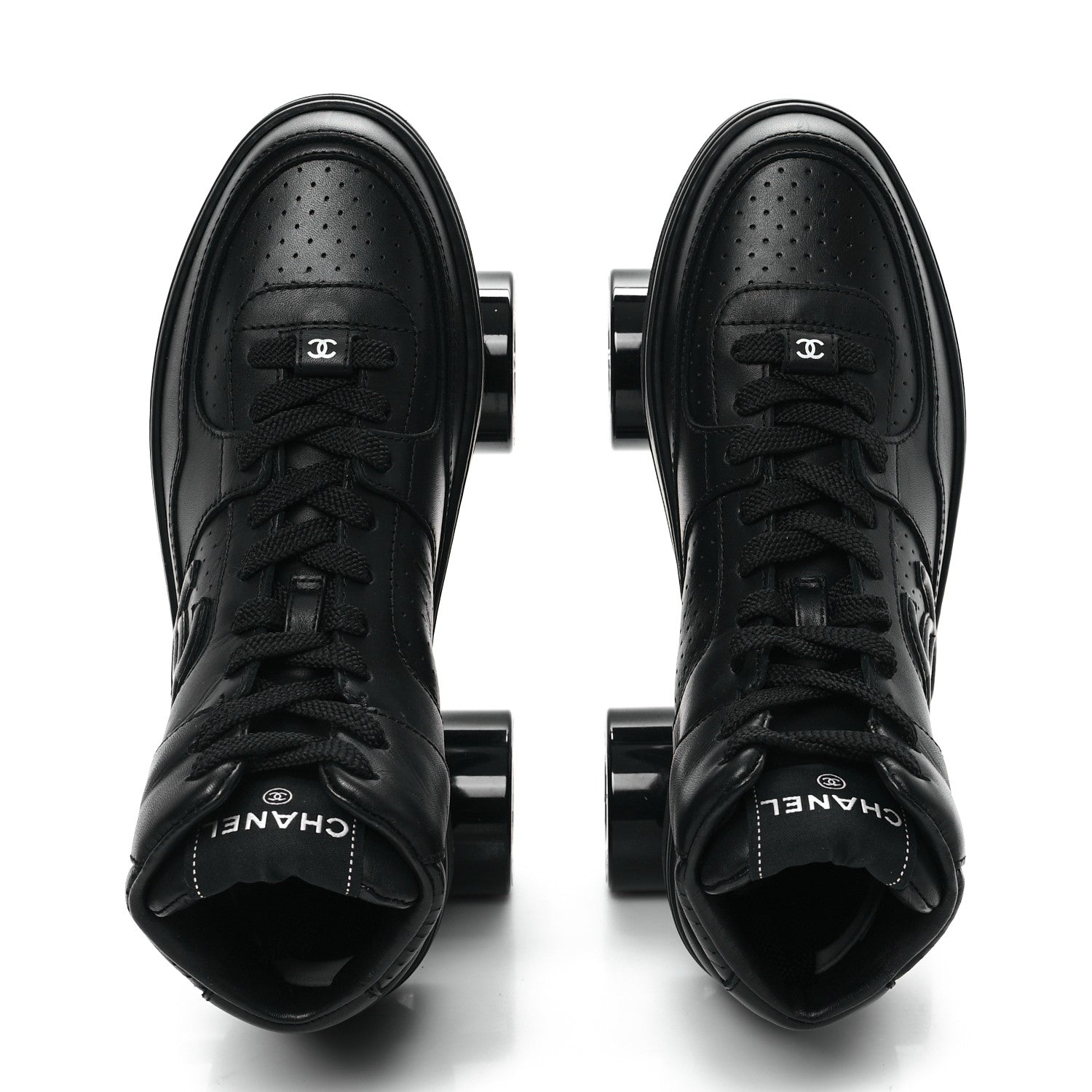 Calfskin Womens Roller Skates 38 Black