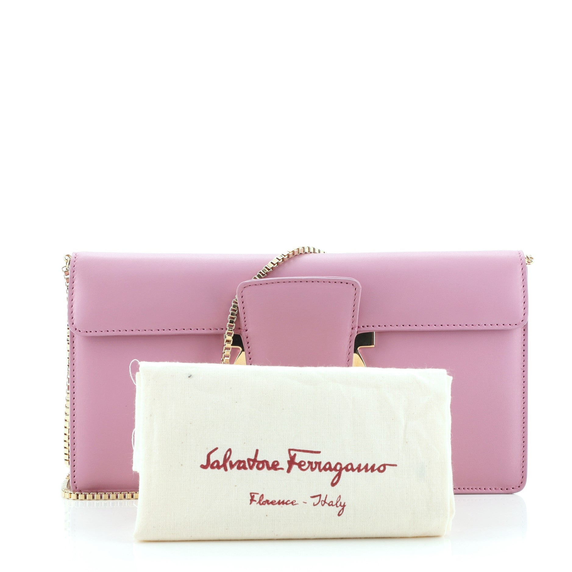Thalia Chain Clutch Leather Small