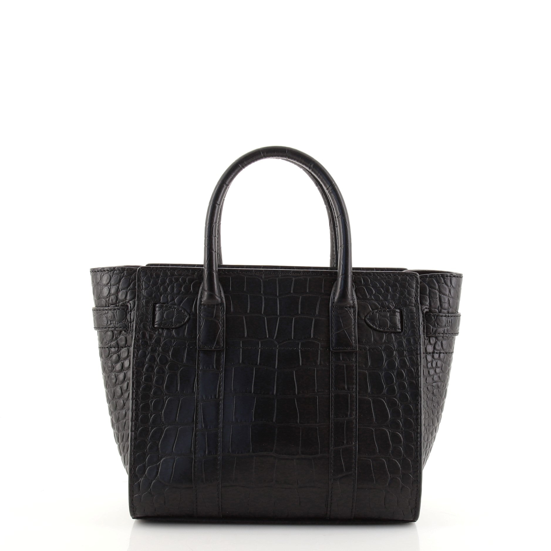 Bayswater Zipped Tote Crocodile Embossed Leather Mini