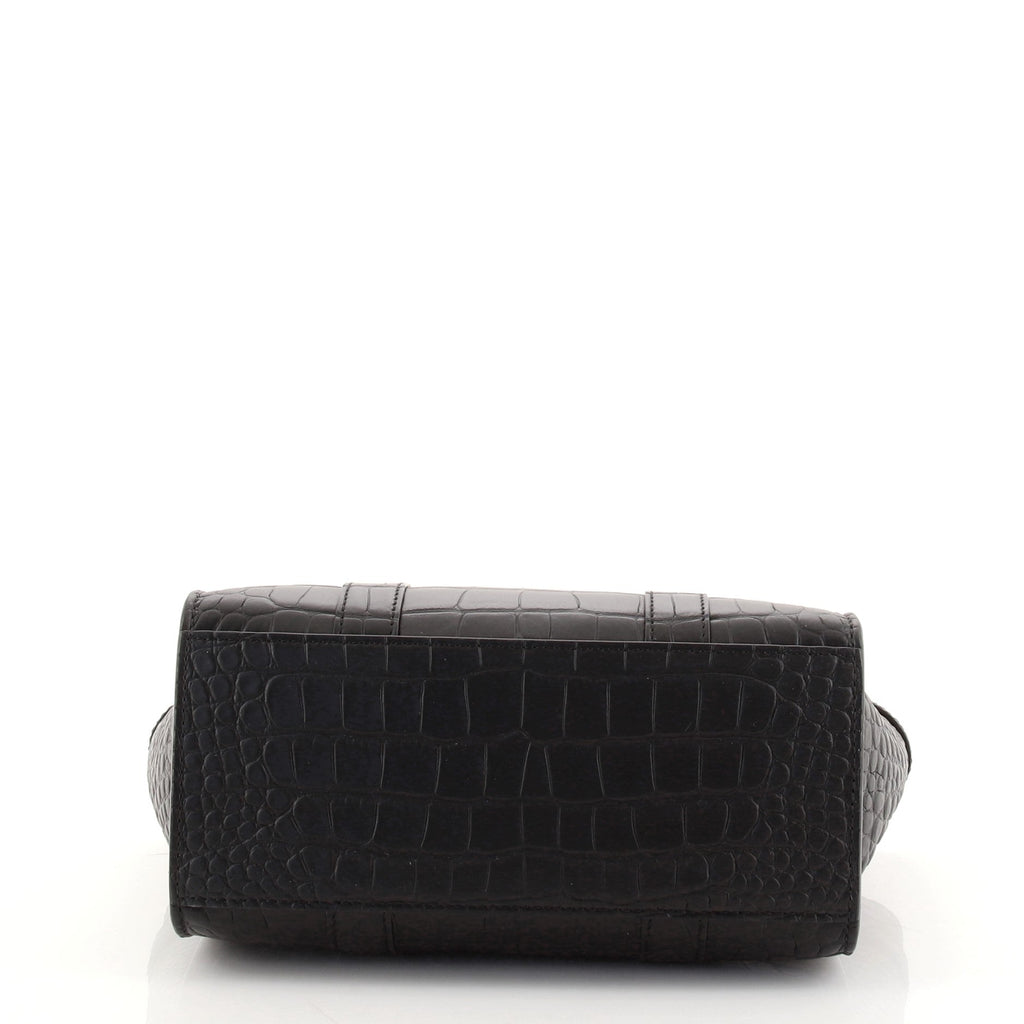 Bayswater Zipped Tote Crocodile Embossed Leather Mini