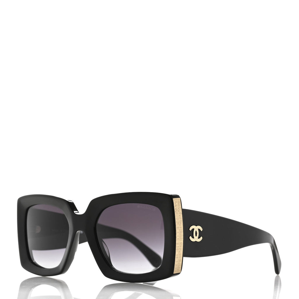 Acetate Rectangle Sunglasses 5435 Black