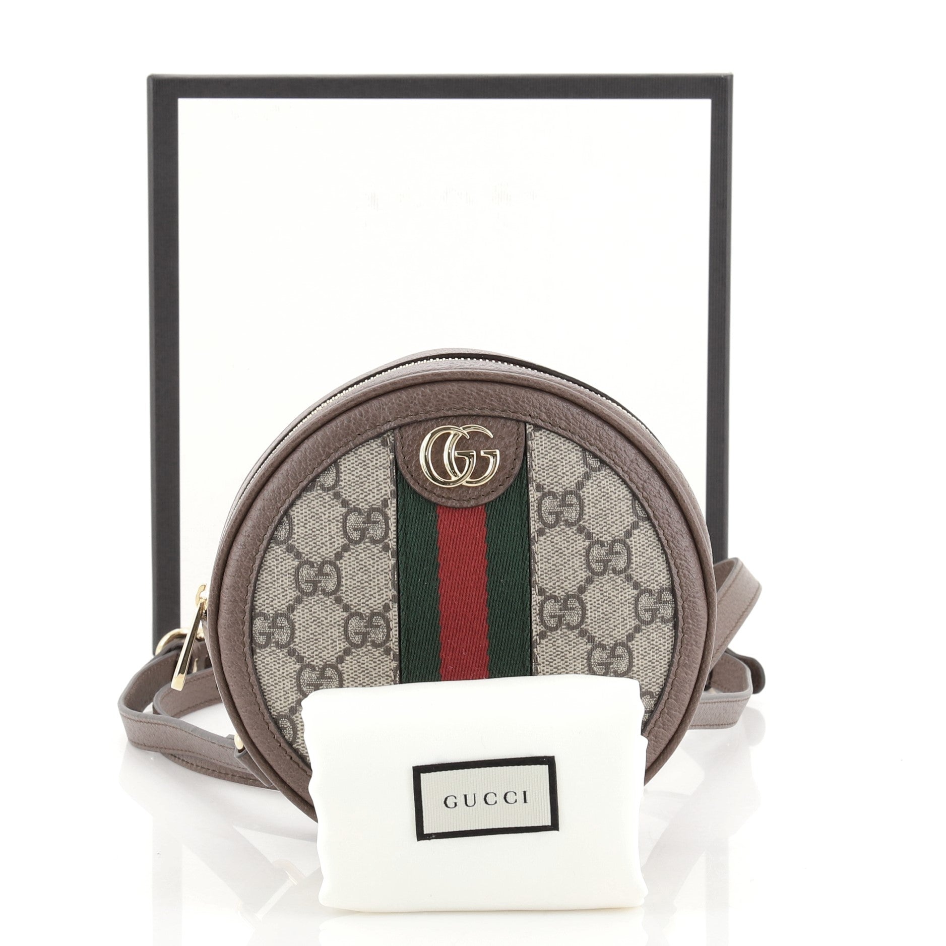 Ophidia Round Backpack GG Coated Canvas Mini