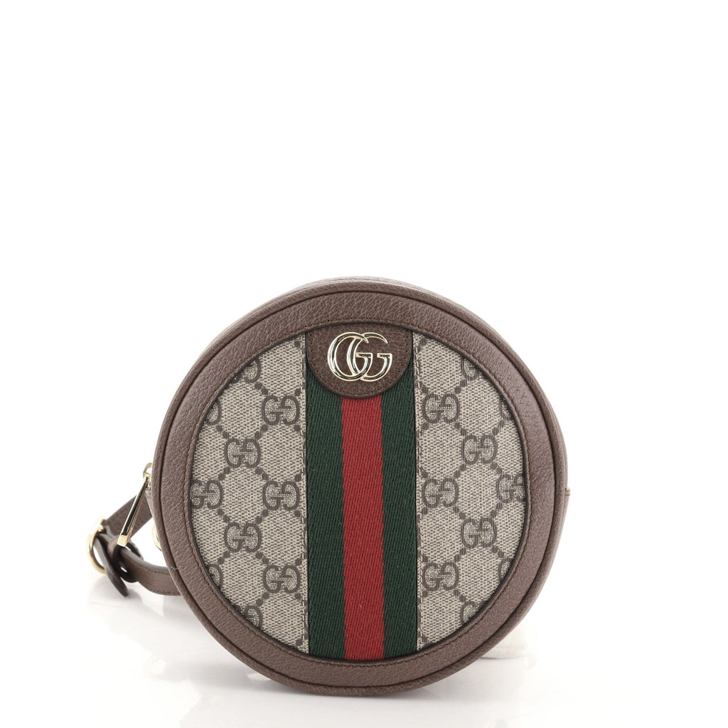 Ophidia Round Backpack GG Coated Canvas Mini