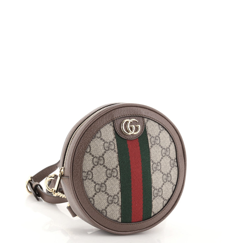 Ophidia Round Backpack GG Coated Canvas Mini