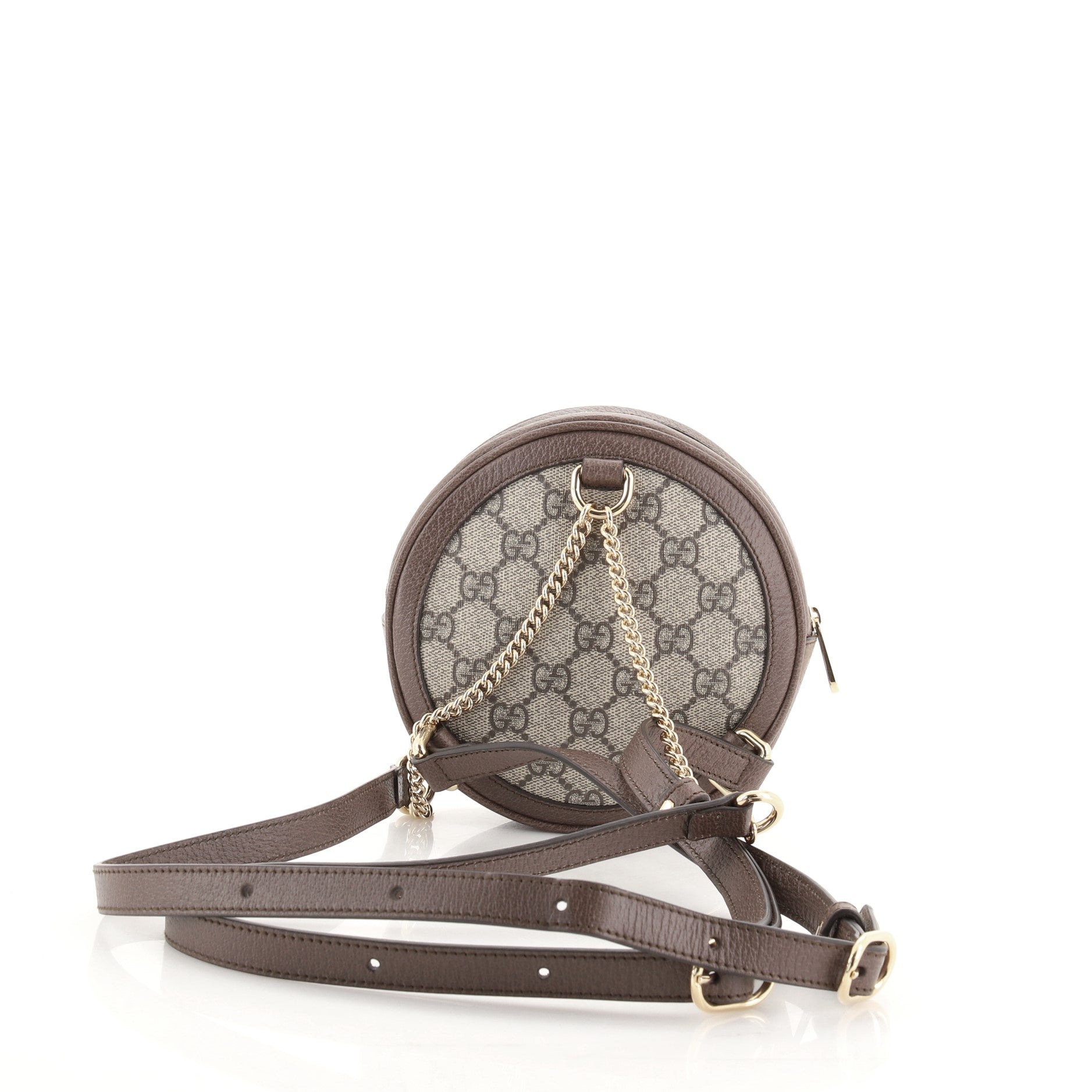 Ophidia Round Backpack GG Coated Canvas Mini